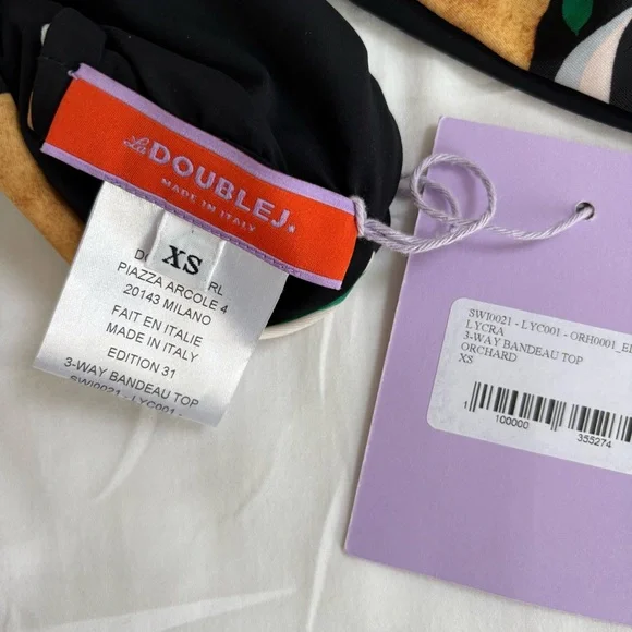 NWT La DoubleJ 3-Way Bandeau Top in Orchard XS - Picture 12 of 16